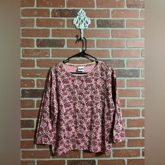 Biacci | Vintage Pink Floral 3/4 Sleeve Top - Picture 1 of 7